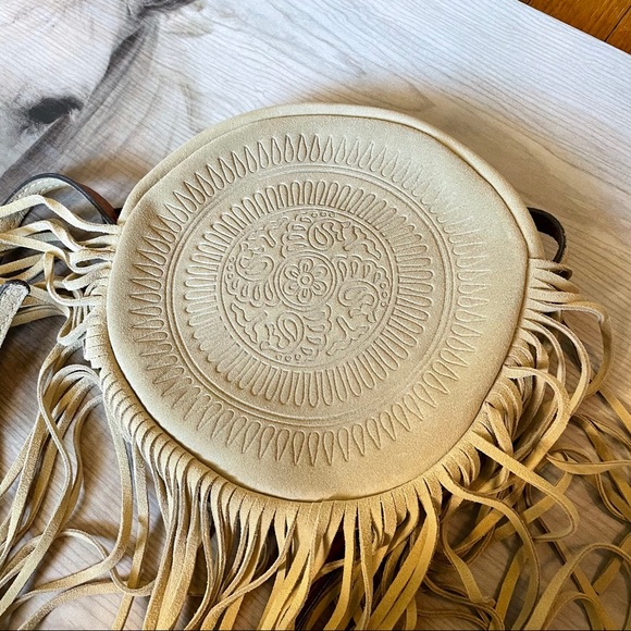 SOLD Patricia Nash Italian Leather Round Fringe Purse - Picture 10 of 13